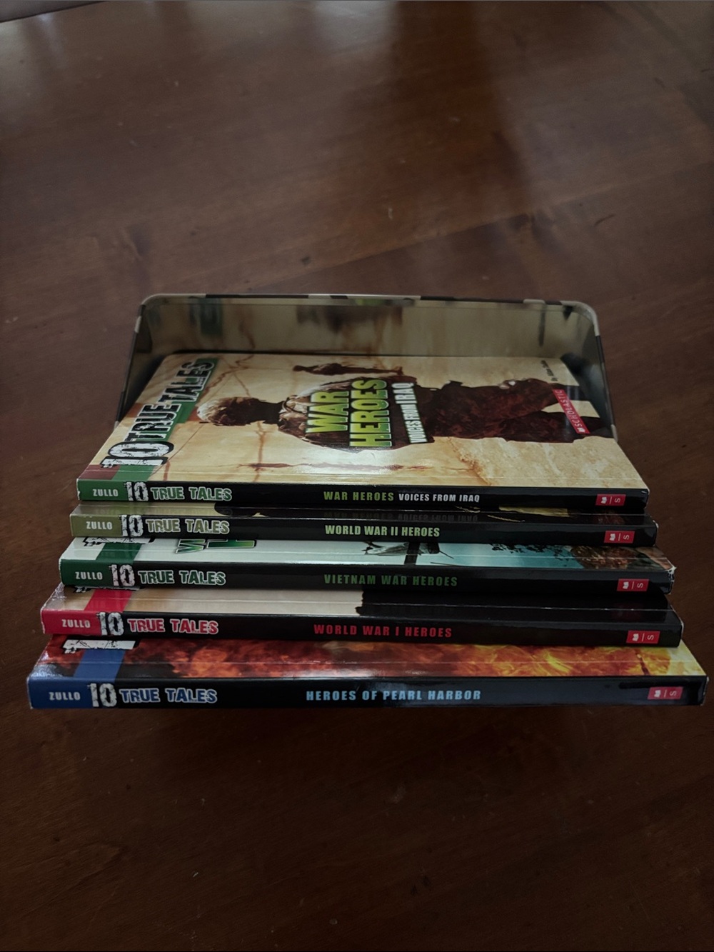 True Tales Military Heroes Book Set - Green, Red, Blue, Black, Tan